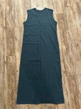 Pact - Sleeveless Maxi Tank Dress in Dark Teal